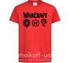 Детская футболка Warcraft symbols Красный фото
