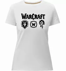 Жіноча преміум футболка Warcraft орк Білий фото