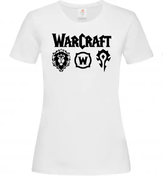 Жіноча футболка Warcraft symbols Білий фото