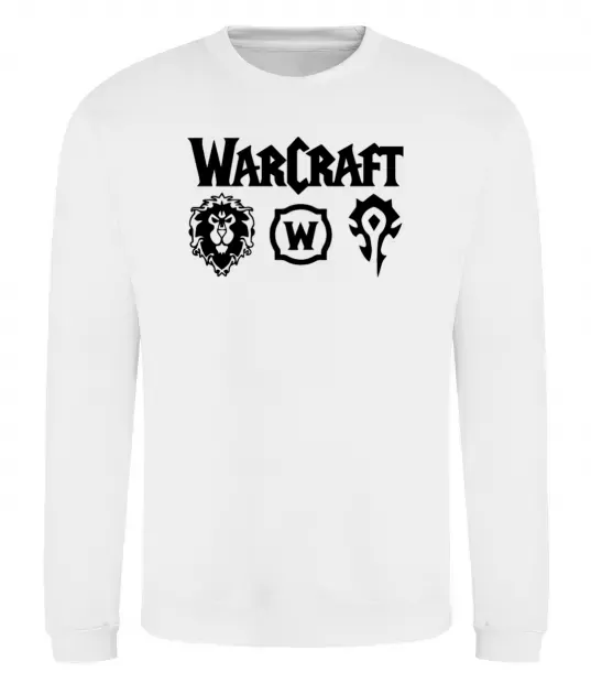 Свитшот Warcraft symbols Белый фото