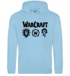 Мужская толстовка (худи) Warcraft symbols Голубой фото