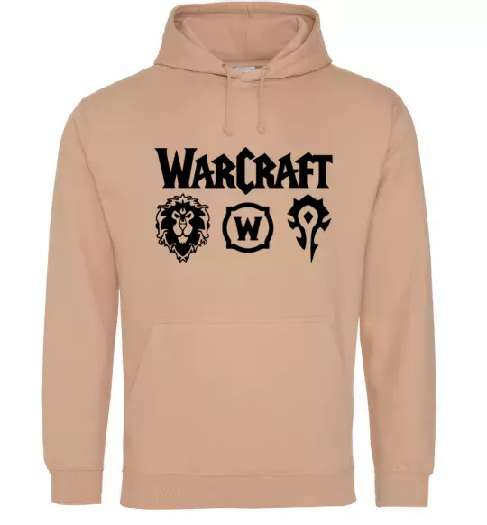 Женская толстовка (худи) Warcraft symbols Песочный фото
