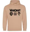 Женская толстовка (худи) Warcraft symbols Песочный фото