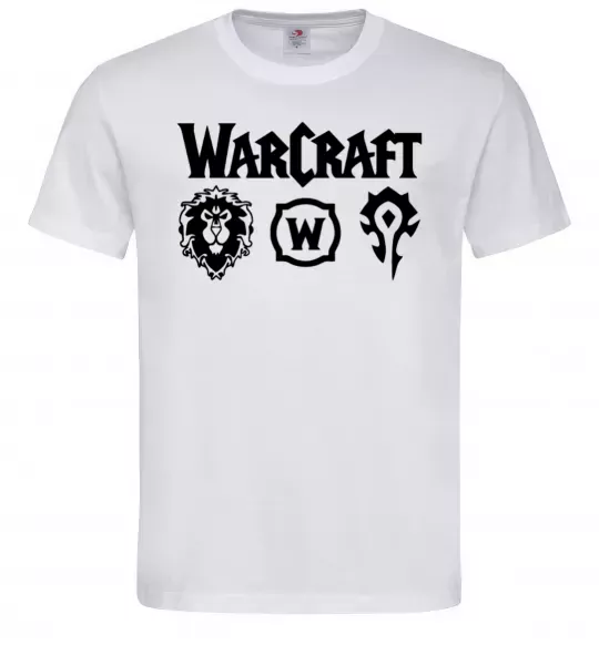 Мужская футболка Warcraft symbols Белый фото