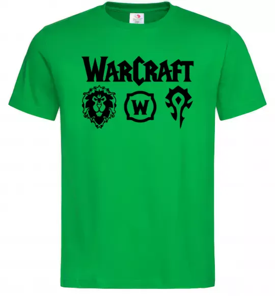 Мужская футболка Warcraft symbols Зеленый фото