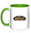 Чашка з кольоровою ручкою Warcraft color logo Зелений фото