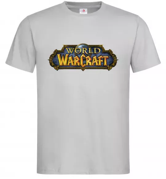 Мужская футболка Warcraft color logo Серый фото