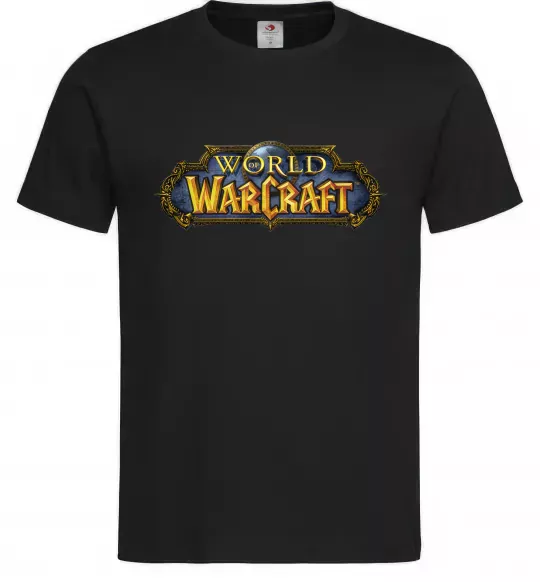 Мужская футболка Warcraft color logo Черный фото