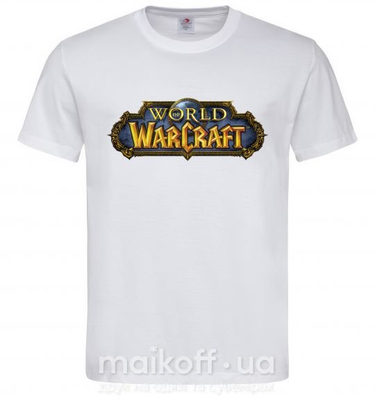 Мужская футболка Warcraft color logo Белый фото