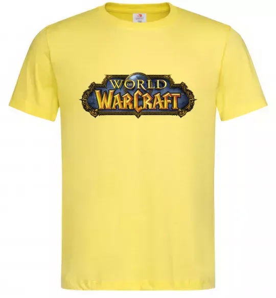 Мужская футболка Warcraft color logo Лимонный фото