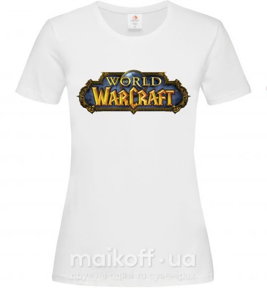 Жіноча футболка Warcraft color logo Білий фото