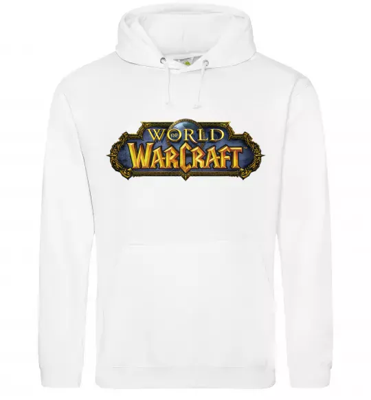 Чоловіча толстовка (худі) Warcraft color logo Білий фото