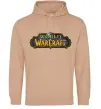 Женская толстовка (худи) Warcraft color logo Песочный фото