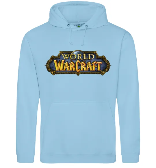 Женская толстовка (худи) Warcraft color logo Голубой фото