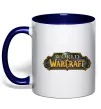 Чашка с цветной ручкой Warcraft color logo Глубокий темно-синий фото