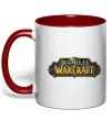 Чашка с цветной ручкой Warcraft color logo Красный фото