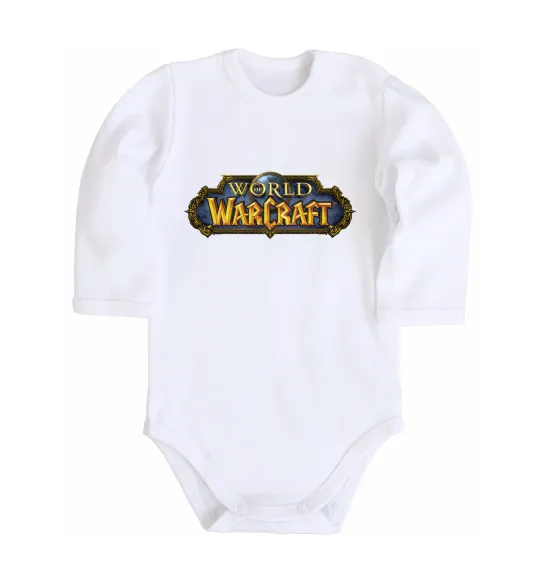 Дитячий бодік Warcraft color logo Білий фото