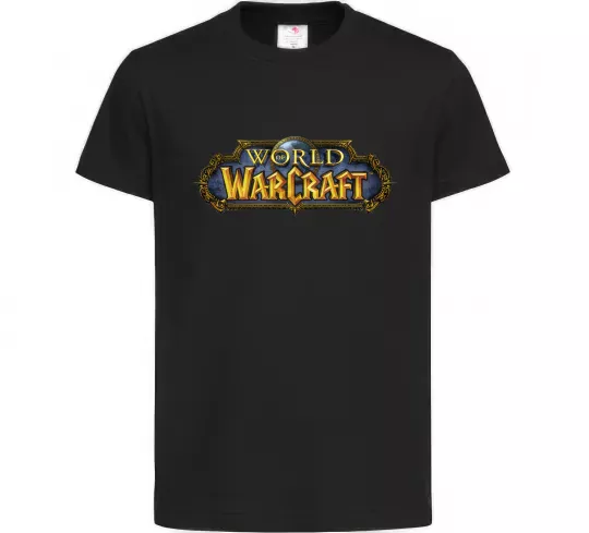 Детская футболка Warcraft color logo Черный фото