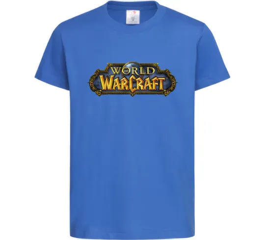 Детская футболка Warcraft color logo Ярко-синий фото