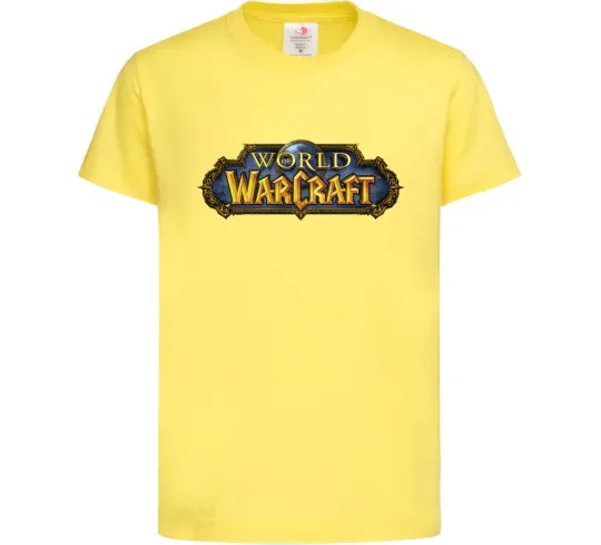 Детская футболка Warcraft color logo Лимонный фото