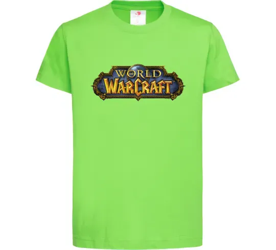 Детская футболка Warcraft color logo Лаймовый фото