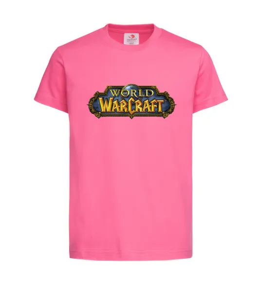 Дитяча футболка Warcraft color logo Яскраво-рожевий фото