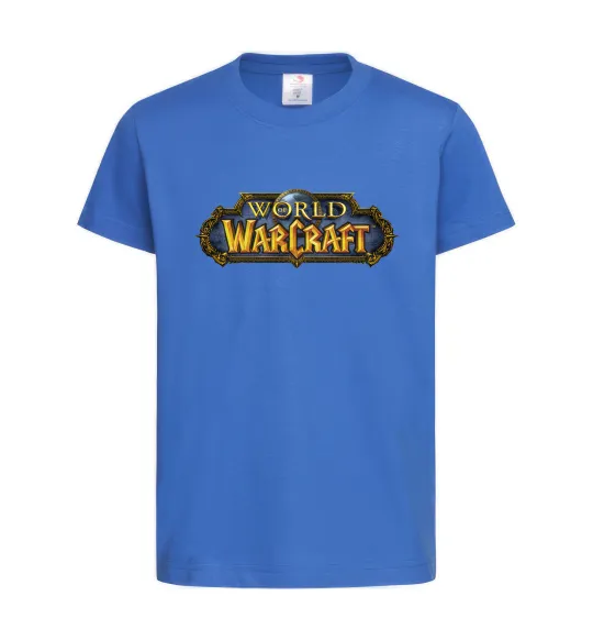 Дитяча футболка Warcraft color logo Яскраво-синій фото