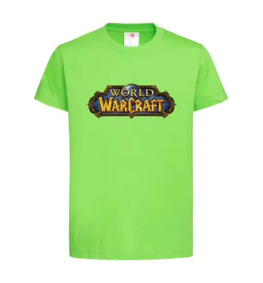 Дитяча футболка Warcraft color logo Лаймовий фото