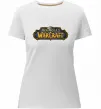 Жіноча преміум футболка Warcraft color logo Білий фото