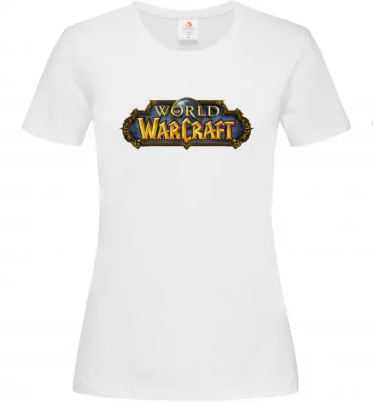 Женская футболка Warcraft color logo Белый фото