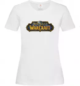 Женская футболка Warcraft color logo Белый фото