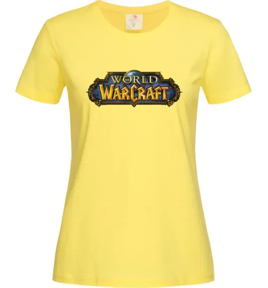 Женская футболка Warcraft color logo Лимонный фото