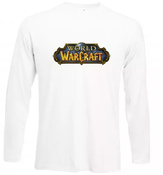 Лонгслів Warcraft color logo Білий фото