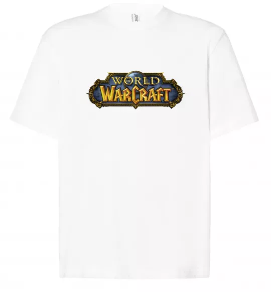 Футболка Оверсайз Warcraft color logo Белый фото