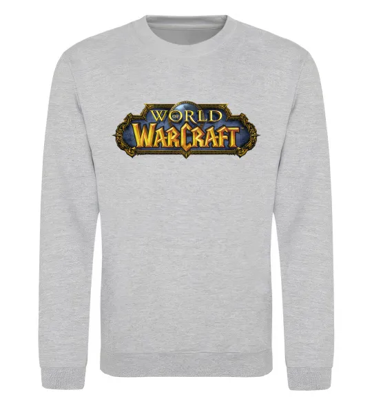 Свитшот Warcraft color logo Серый меланж фото