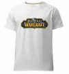Мужская премиум футболка Warcraft color logo Белый фото