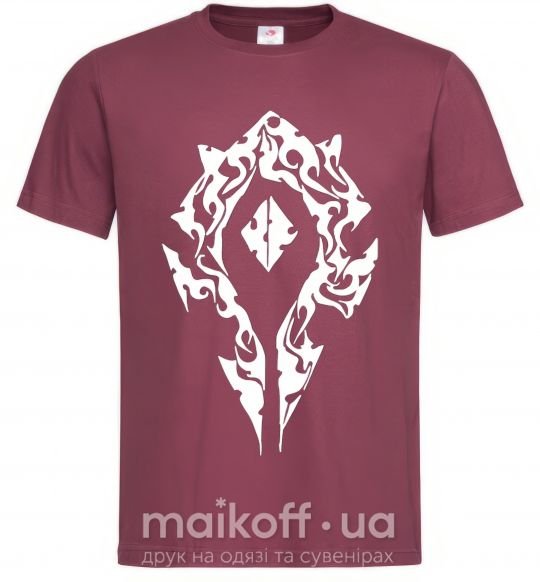 Мужская футболка World of Warcraft sign Бордовый фото