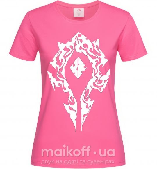 Жіноча футболка World of Warcraft sign Яскраво-рожевий фото