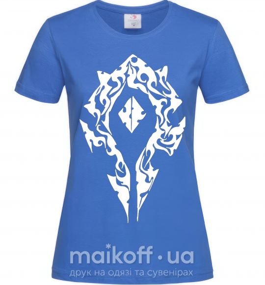 Женская футболка World of Warcraft sign Ярко-синий фото