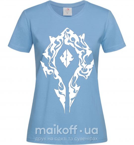 Жіноча футболка World of Warcraft sign Блакитний фото