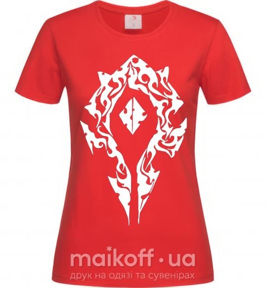 Женская футболка World of Warcraft sign Красный фото