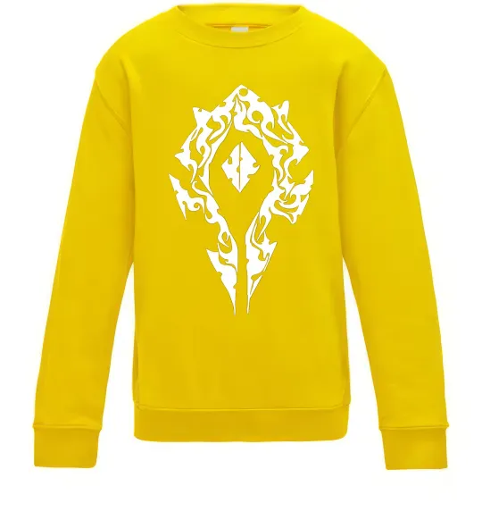 Детский Свитшот World of Warcraft sign Солнечно желтый фото