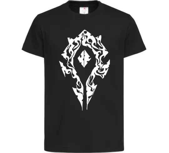 Дитяча футболка World of Warcraft sign Чорний фото