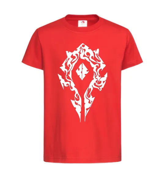 Детская футболка World of Warcraft sign Красный фото