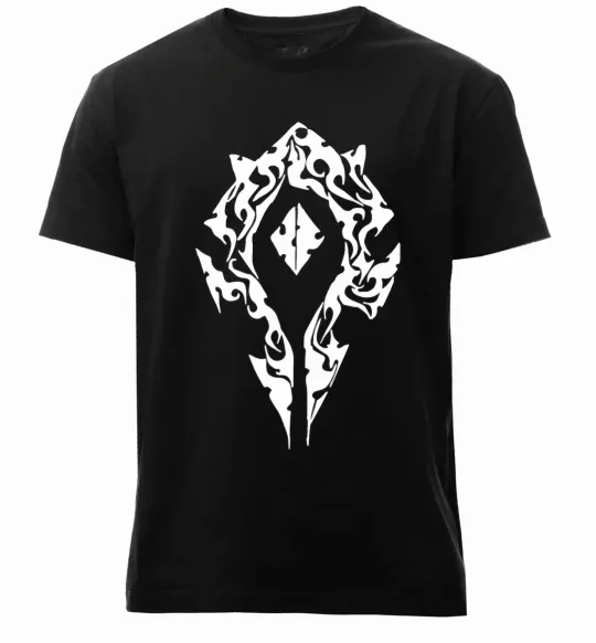 Чоловіча преміум футболка World of Warcraft sign Чорний фото