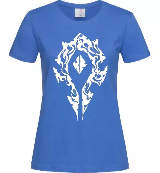 Женская футболка World of Warcraft sign Ярко-синий фото