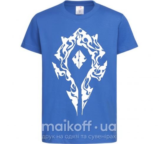 Детская футболка World of Warcraft sign Ярко-синий фото