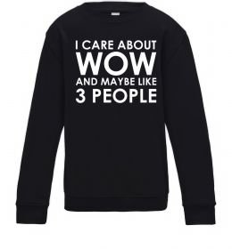 Детский Свитшот I care about WoW