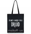 Еко-сумка I am not a nerd i am druid Чорний фото