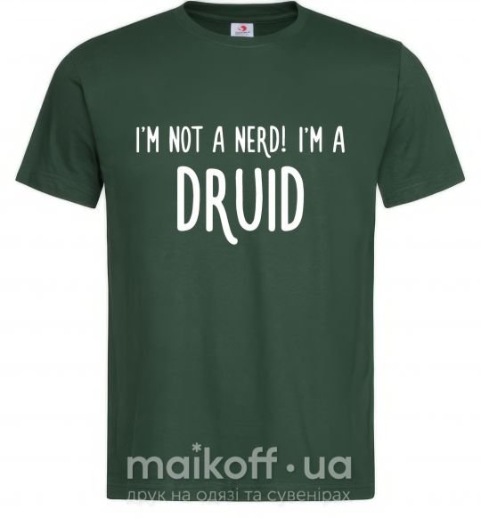 Мужская футболка I am not a nerd i am druid Темно-зеленый фото